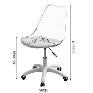 Üretici toptan güçlü Pp döner yemek sandalyesi yastık ayarlanabilir yükseklik plastik koltuk ile ofis koltuğu ev ofis için - Product Image 2