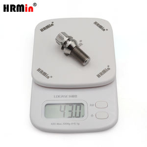 HRMin haute qualité Gr5 titane 60 degrés cône siège Auto gratuit rondelle roue boulon M14 * 1.25*28mm pour voitures de course nouvel état - Product Image 5