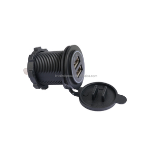 BROSintl <b>12V</b> 24V Dual USB Port 5V 3.1A USB Car Charger <b>Socket</b> for Car Bus Boat Marine RV - Product Image 2