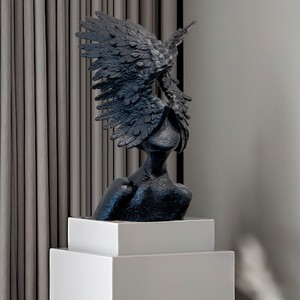 22 pollici grandi <span class=keywords><strong>ali</strong></span> d'<span class=keywords><strong>angelo</strong></span> figura scultura ornamento ufficio soggiorno Desktop casa decorazioni in resina - Product Image 4
