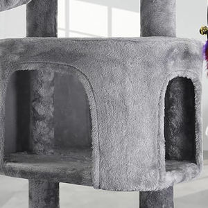 Casa de árbol de varios niveles moderna de lujo para gatos, gran gato de peluche gris, hamaca de árbol de condominio, proveedores personalizados, sisal - Product Image 5