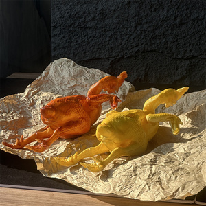 Modelo de Pato Asado Dorado Crujiente, Simulación de Pollo Asado con Sal, Modelo Amarillo para Exhibición de Alimentos, Decoración de Restaurantes, Accesorio de Plástico - Product Image 5