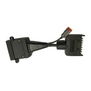 Aangepaste 12-pins platte naar 7-pins platte aanhangeradapterkabel, stekkerkabelboom met 2-weg zware stroomaansluiting - Product Image 3