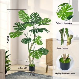 Plante artificielle de Monstera de luxe, <span class=keywords><strong>feuilles</strong></span> au toucher réel, arbre en pot d'intérieur pour la décoration de la maison, l'entrée d'hôtel, la décoration de restaurant, la photographie - Product Image 1