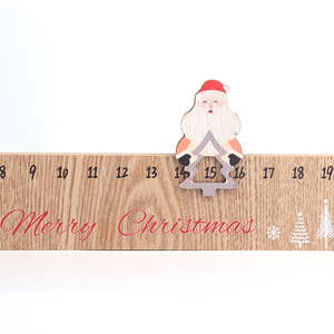 Pafu Ornamento Natalizio da Tavolo in Legno MDF, Calendario dell'Avvento con <span class=keywords><strong>Babbo</strong></span> <span class=keywords><strong>Natale</strong></span> in Slitta - Product Image 4