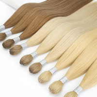 Extensions de cheveux en plumes Remy vierges, couleur personnalisée, coupables, sans perte, tissées à la machine, type Skin Weft