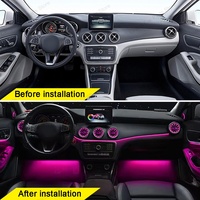 Pour Mercedes-Benz CLA C118 GLA W176 W117 W156, kit d'éclairage d'ambiance LED pour bouches d'aération de voiture, 12/64 couleurs, pièce auto