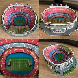 Rompecabezas Educativo 3D para Niños, Estadio de Fútbol, Juguete de Aprendizaje Temprano para Armar, en Caja, para Niños - Product Image 3