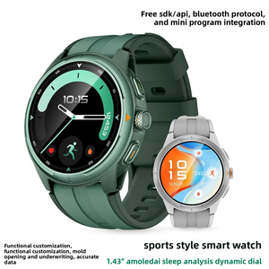 Montre connectée pour sports de plein air, 100 modes sportifs, étanche, surveillance de la fréquence cardiaque et de l'<span class=keywords><strong>oxygène</strong></span> <span class=keywords><strong>dans</strong></span> <span class=keywords><strong>le</strong></span> <span class=keywords><strong>sang</strong></span>, écologique - Product Image 1