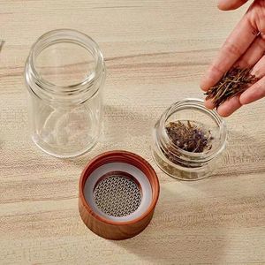 Carafe isotherme en verre réutilisable et écologique à double paroi pour la préparation du thé, 350 ml, pour la vie quotidienne (vente en gros) - Product Image 2