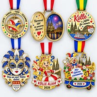 Médaille de carnaval vénitien 3D en émail dur, masque, costume, bal, récompense, médaillon brillant en nickel, fabricant de souvenirs d'événements personnalisés en gros