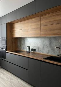 SANYANG mobili da cucina di alta <span class=keywords><strong>qualità</strong></span> fornisce armadi color caffè ecologici E0 o E1 mobili da cucina - Product Image 3