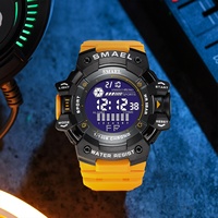 Jam Tangan Digital Sport SMAEL 8050 dengan Dial Bercahaya, Alarm, Kronograf, Tahan Air 50mm, Unisex, Bahan Plastik
