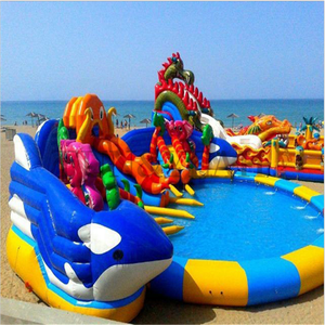 Con piscina parco acquatico terrestre per bambini e adulti gonfiabili scivolo sottomarino parco a tema parco acquatico gonfiabile all'aperto - Product Image 3