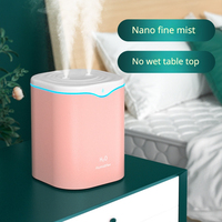 Nouvel humidificateur USB transfrontalier à double pulvérisation en plastique, silencieux, pour chambre à coucher, petit format de bureau, aromathérapie, grande capacité >5L, idéal pour hôtel, camping-car, nuit