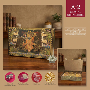 handmade Solid Wood Luxury <b>Gift</b> Packaging <b>Box</b> with Crystal resin Valentine's Day Love Theme Polished Finish Tabletop Display - Product Image 4