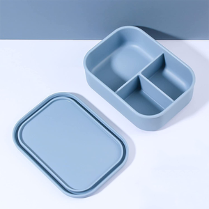 Boîte à lunch en silicone de qualité alimentaire pour enfants, compatible micro-ondes et lave-vaisselle, pour collations et sandwichs - Product Image 4