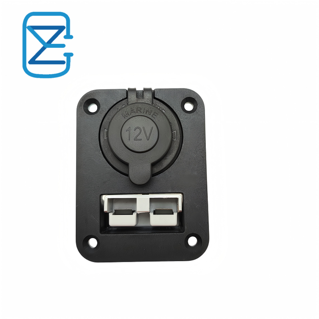 Automotive 50A 600V Plug Flush Mount Panel Bracket Connector with Copper Alloy Contact Fast Charge Type-C+USB