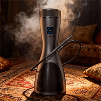 Chicha portable mini en acier inoxydable avec compartiment à glace intégré et contrôle de la température pour fumer la chicha