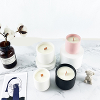 Bougie parfumée originale en pot de céramique pour anniversaire |   Bougie esthétique personnalisée à étiquette privée pour la décoration créative de la maison