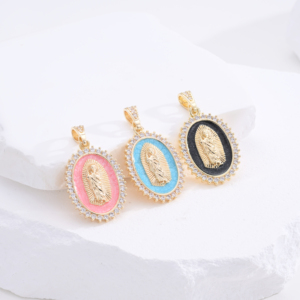 เครื่องประดับศาสนาคริสต์ขายส่งจากเอลฟิก  จี้ทองแดงชุบทอง 14k สำหรับผู้ศรัทธาชาวคริสต์ - Product Image 1