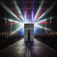 Système de sonorisation professionnel IPALED AK-208A + AK-208S, double enceinte passive à ligne acoustique de 8 pouces en néodyme avec caisson de basses de 18 pouces