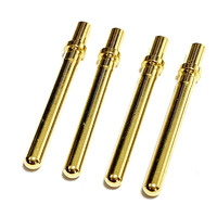 Terminal Pin Insert Kuningan Kustom Pabrik untuk Pria dan Wanita, Berlapis Emas, Konduktivitas Tinggi, Adaptor Penerbangan, Konektor Presisi Tinggi PCB