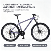 Vélo de montagne en alliage d'aluminium à 21 vitesses avec freins à disque pour hommes adultes avec roues de 24/26/27,5/29 pouces tout-terrain