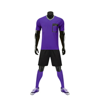 Vente en gros de maillots d'arbitre personnalisés en polyester, uniforme d'arbitre de football pour hommes, arbitre de football