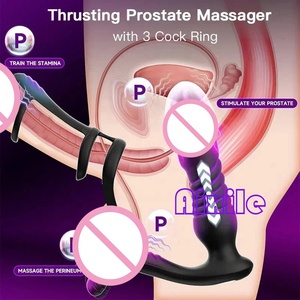 Giocattoli Sessuali Massaggiatore Prostatico Dildo Plug Anale Giocattolo Sessuale per Adulti con 10 Vibrazioni 10 Spinte per Uomini Donne Coppie - Product Image 3