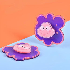 Aimants de réfrigérateur rotatifs en acrylique, étanches et réutilisables, au design moderne et mignon de dessins animés, avec motifs floraux amusants, décoratifs et personnalisables, vente en gros - Product Image 4
