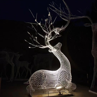 Reno Navideño 3D Grande para Decoración Exterior, de 6-8 pies, con Luz LED, Precio de Fábrica en China