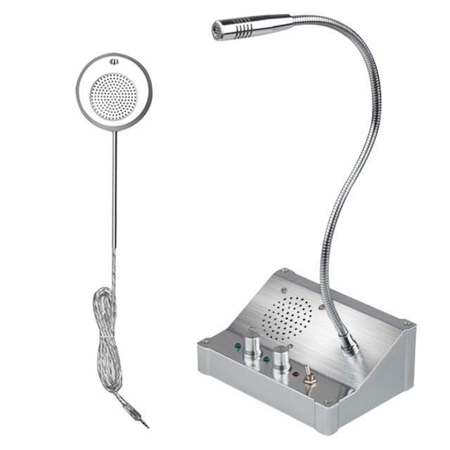 Cheap Factory Price Dual A Speaker Talk Through Glass Bank Window Intercom System Pagers