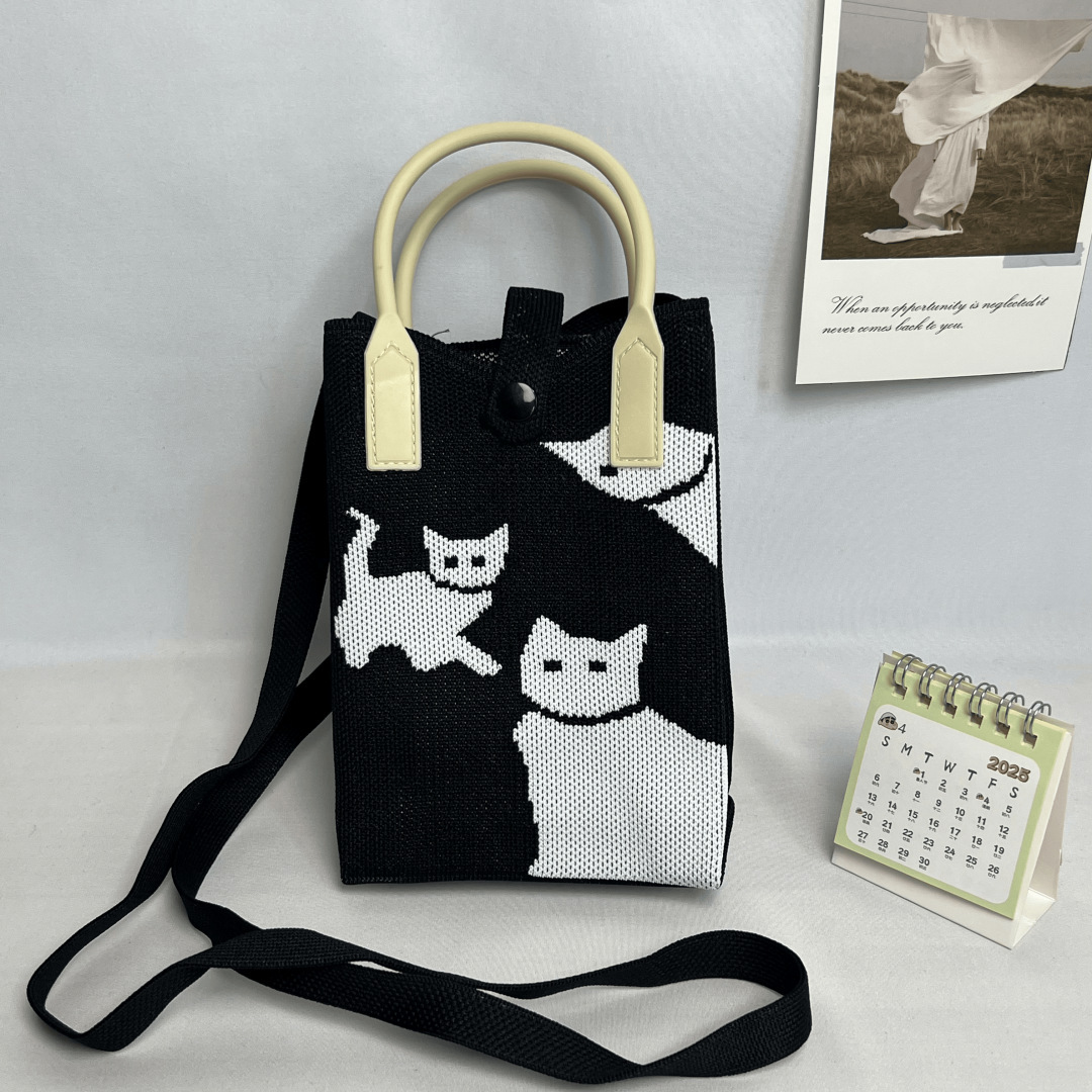 Sac pour téléphone portable Three Cats noir