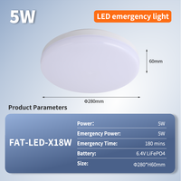 Neues Design Outdoor/Indoor ABS+PC 18W Wasserdichte Runde Notbeleuchtung CE-Zertifizierte LED Wiederaufladbare Deckenlampe