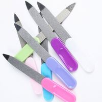 Limes à ongles et outils de polissage modernes écologiques en plastique avec grattoir pour manucure, limes à ongles promotionnelles, marque OEM