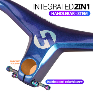 <span class=keywords><strong>Manillar</strong></span> Integrado de Carbono para Bicicleta de Montaña <span class=keywords><strong>TOSEEK</strong></span>, Ancho de 660/800 mm -17 °   Tubo de dirección Rise de 28,6 mm con luz que cambia de color para exteriores, 285 g - Product Image 5