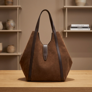 Bolsos de Mano Casuales de Cuero Genuino con Cierre de Cremallera BS INTERNATIONAL para Mujer, Modernos, Duraderos, Ligeros y de Gran Capacidad - Product Image 2