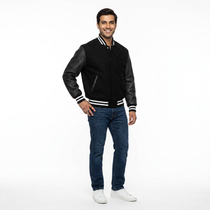 Chaquetas Varsity Personalizadas Impermeables 2026 para Hombre, Chaqueta Deportiva Casual de Béisbol Universitario para Hombre - Product Image 1