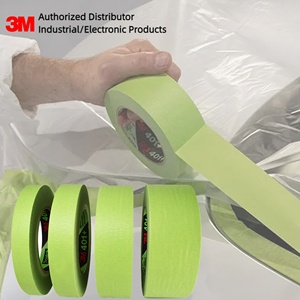 Nastro Adesivo 401+ per Verniciatura Auto, Nastro Verde per Pittura, Nastro Mascherante in Carta Crespa 36mm per Protezione Vernice - Product Image 1