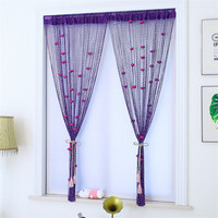 Rideau à franges lavable 1x2m en polyester soyeux, motif fleurs de rose, pour porte/fenêtre, idéal pour la maison, le salon ou la décoration de mariage - Vente en gros