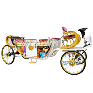 Luxury Sculpture Styles High Quality Customized Wedding Carriage Cinderella Pumpkin Horse Carriage Royal Carriage Wedding - Product Image 3
