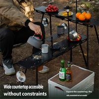 Table tactique portable réglable en hauteur pour l'extérieur, ultra légère, pour le camping, le pique-nique, le barbecue, table pliante, bureau pliable, table IGT
