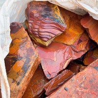 Pierre naturelle œil de tigre rouge, matière première, gros bloc, pierre œil de tigre, matière de sculpture, spécimen minéral, matière première Feng Shui