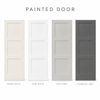 Porte intérieure peinte en blanc, style Shaker à 4 panneaux, quatre panneaux horizontaux encastrés, finition mate lisse, taille personnalisée pour la maison