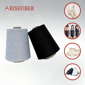 Giá Cả Cạnh Tranh Đen Nhuộm 32S/1 Cường Độ Cao Vòng <span class=keywords><strong>Spun</strong></span> Core <span class=keywords><strong>Spun</strong></span> Sợi Cotton <span class=keywords><strong>Polyester</strong></span> Cho Vớ Dệt May - Product Image 1