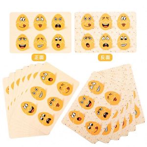 Jouets éducatifs sensoriels pour l'autisme, puzzles en bois sécuritaires, jeux amusants d'association de visages d'œufs, coins arrondis, Montessori - Product Image 6