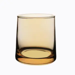 European Style Hot Selling Amber Glass Cup for bar or party Drinking Vodka or Whiskey Glass Cup