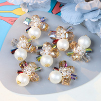 Accessoires de bijoux DIY vintage en perles et strass, boucles de chaussures, accessoires vestimentaires, breloques semi-finies pour sabots
