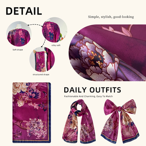 Robe longue en satin Aunty Vibe à imprimé tribal avec écharpe, ensemble 2 <span class=keywords><strong>pièces</strong></span>, fourni par le vendeur - Product Image 2